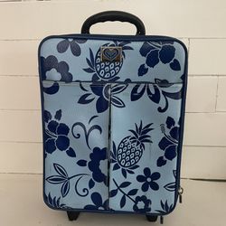 Vintage Roxy Blue Hawaiian Luggage