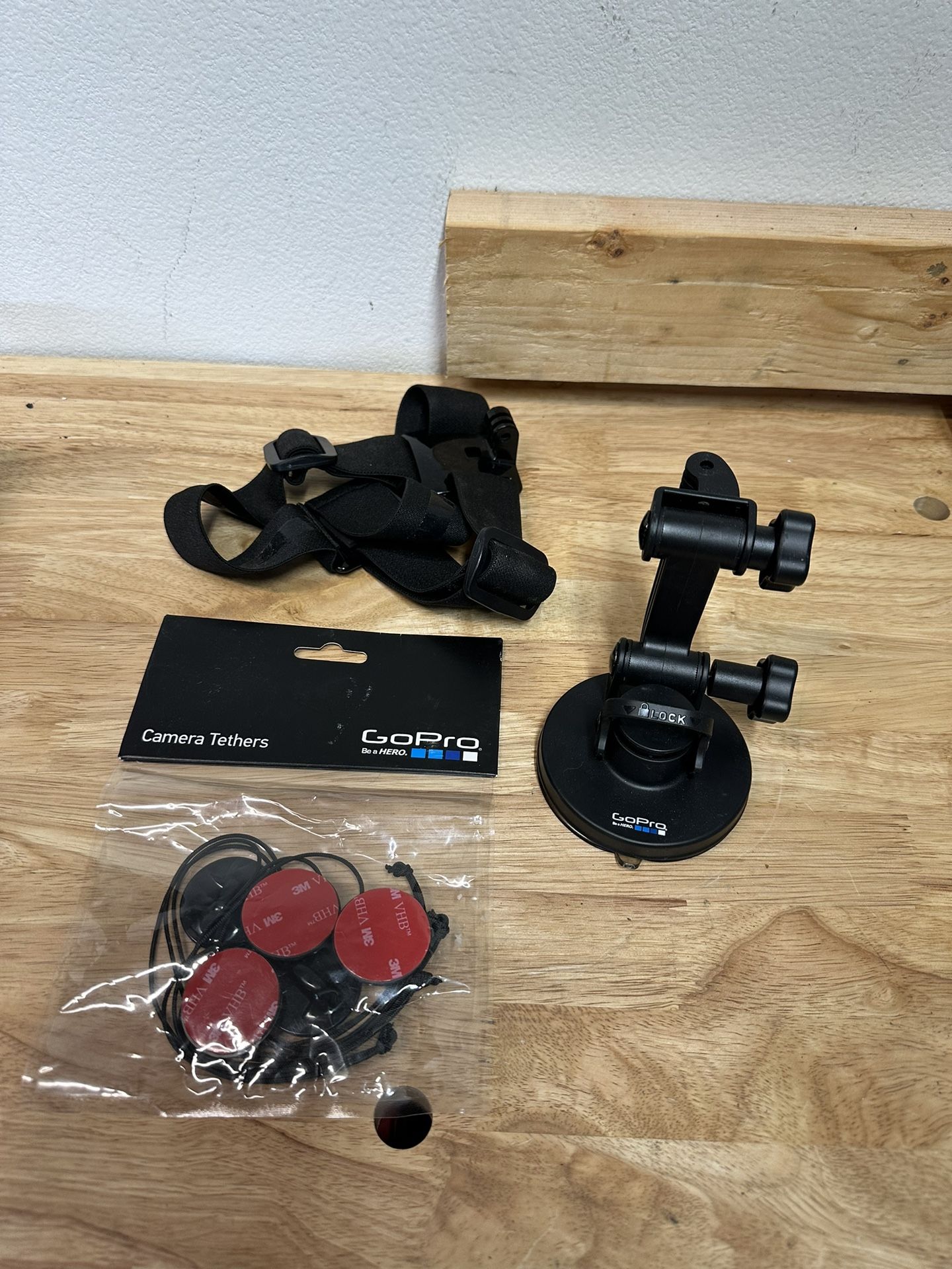 GoPro Accessories (Suction Cup Mount, Camera Tethers And Body Mount