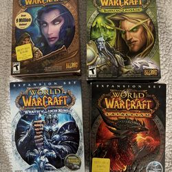 World of Warcraft Box Set Lot – Original + Burning Crusade, Wrath, Cataclysm (Collector Boxes)