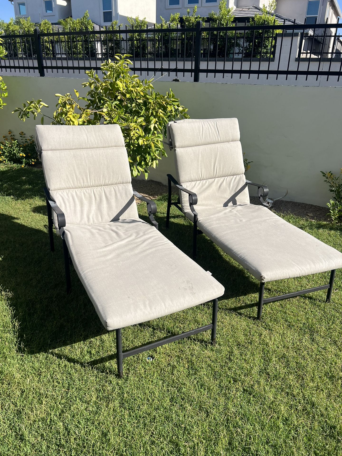 Sunbrella Iron Patio Loungers