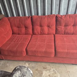 RED SECTIONAL MISSING RIGHT SECTION