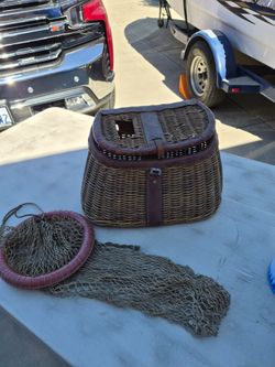 Vintage fly fishing creel