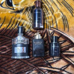 Cologne Creed, Dior Sauvage Elixer, Gucci Intense Oud, Bhara