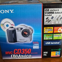 SONY CD Mavica MVC-CD350. 3.2 Mega Pixels digital camera. Like new in the box with receipt!!!