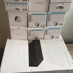 Clarevision  Surveillance System With Seven Cameras 4k,16ch nvr 4tb 7 turret camera clr v200 8t28(w) with 7 junction box’s