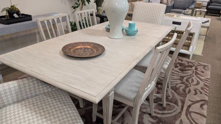 Dining Table with 2 Arm Chairs & 2 Side Chairs