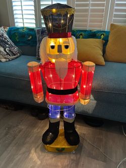 37.5” tall Lighted Christmas Outdoor Nutcracker