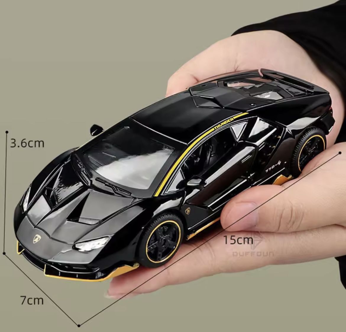 1/32 Cars Toys Auto To Scale Lambor LP770 Diecast Model Cars Alloy Autos Toys Gift for Boys Pull Back Light Music Kids Car