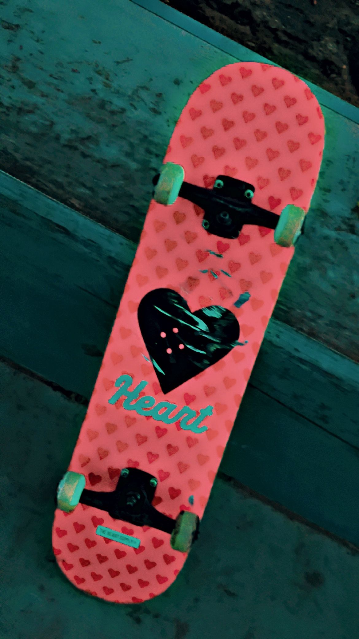 Heart Supply Deck, Black Silver Trucks, Cherry Bomb Bearings, & Heart Supply Wheels