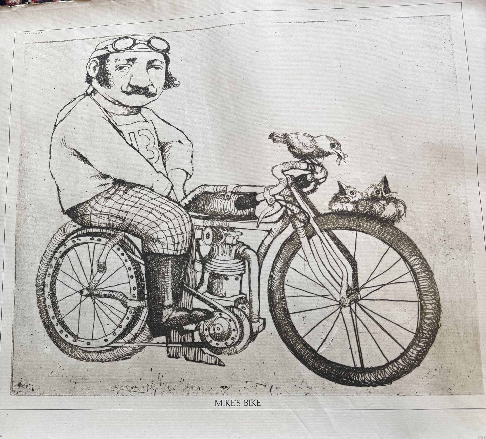 Charles Bragg "Mike's Bike" Poster