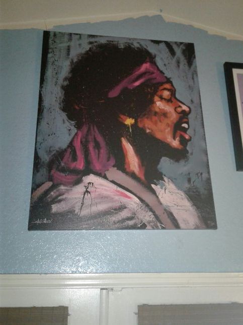 Jimi Hendrix named bandana by David Garibaldi signs and ready to hang