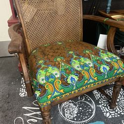 Boho  Cane-Back Arm  Chair