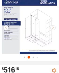 New in box shower panel 30" x 72"