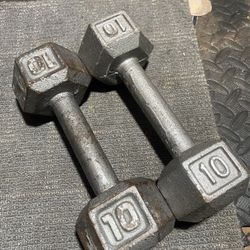 Pair Of 10 LB Dumbbells 