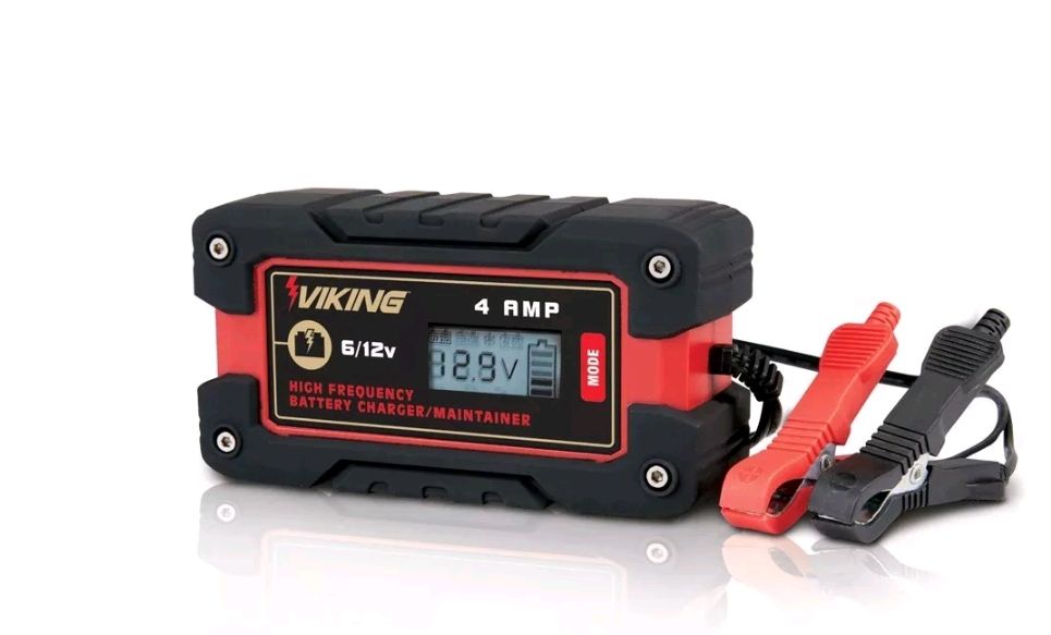 4 Amp Fully Automatic Microprocessor Controlled Battery Charger/Maintainer - Viking
