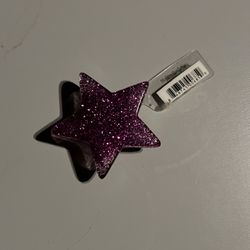 Purple Star Glitter Croc Charm