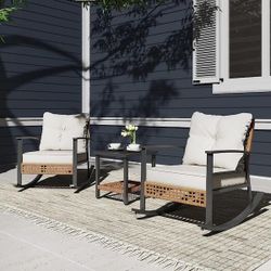 Wicker style patio set