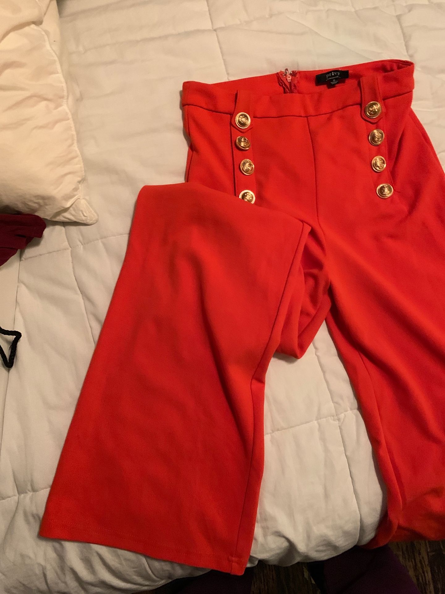 Orange loose pants size medium