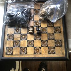 Antique Hand Carved Marble Chess Set From China