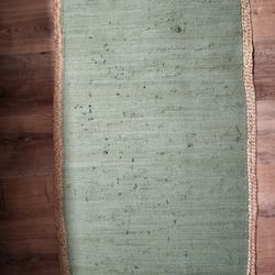 Green Woven Rug