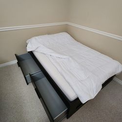 IKEA BRIMNES Full
Bed frame with storage, black