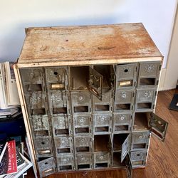 Vintage Mailbox Cubby - TV Stand or Art Object