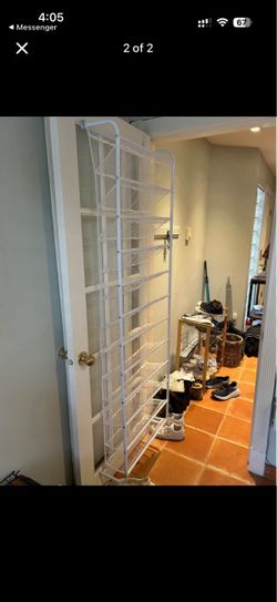 Over door shoe organizer