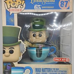 🎩 Funko Pop! Rides – Mad Hatter at the Mad Tea Party (#87) – Disneyland 65th Anniversary 🎡