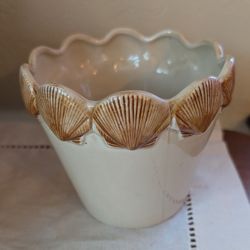 Fitz Floyd Seashell Planter Vintage 1976
