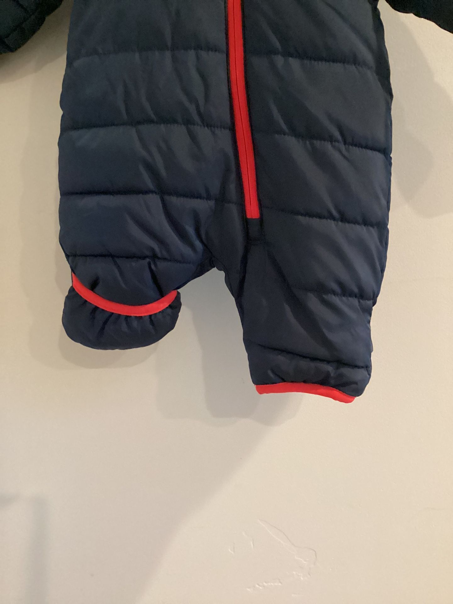 CONVERSE ALL STAR newborn Baby One Piece Zipper Blue Red Fleece Lined