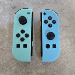 Nintendo Switch Controller [Aquamarine Green + Baby Blue] - LED Lights - JoyCon Style - Lite - OLED - Pokemon - Kirby - Super Mario - Donkey Kong