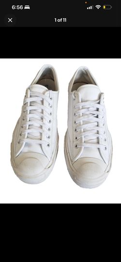 White Leather Jack Purcells 9.5