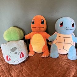 Selling Large Pokémon Starter Trio Plushies