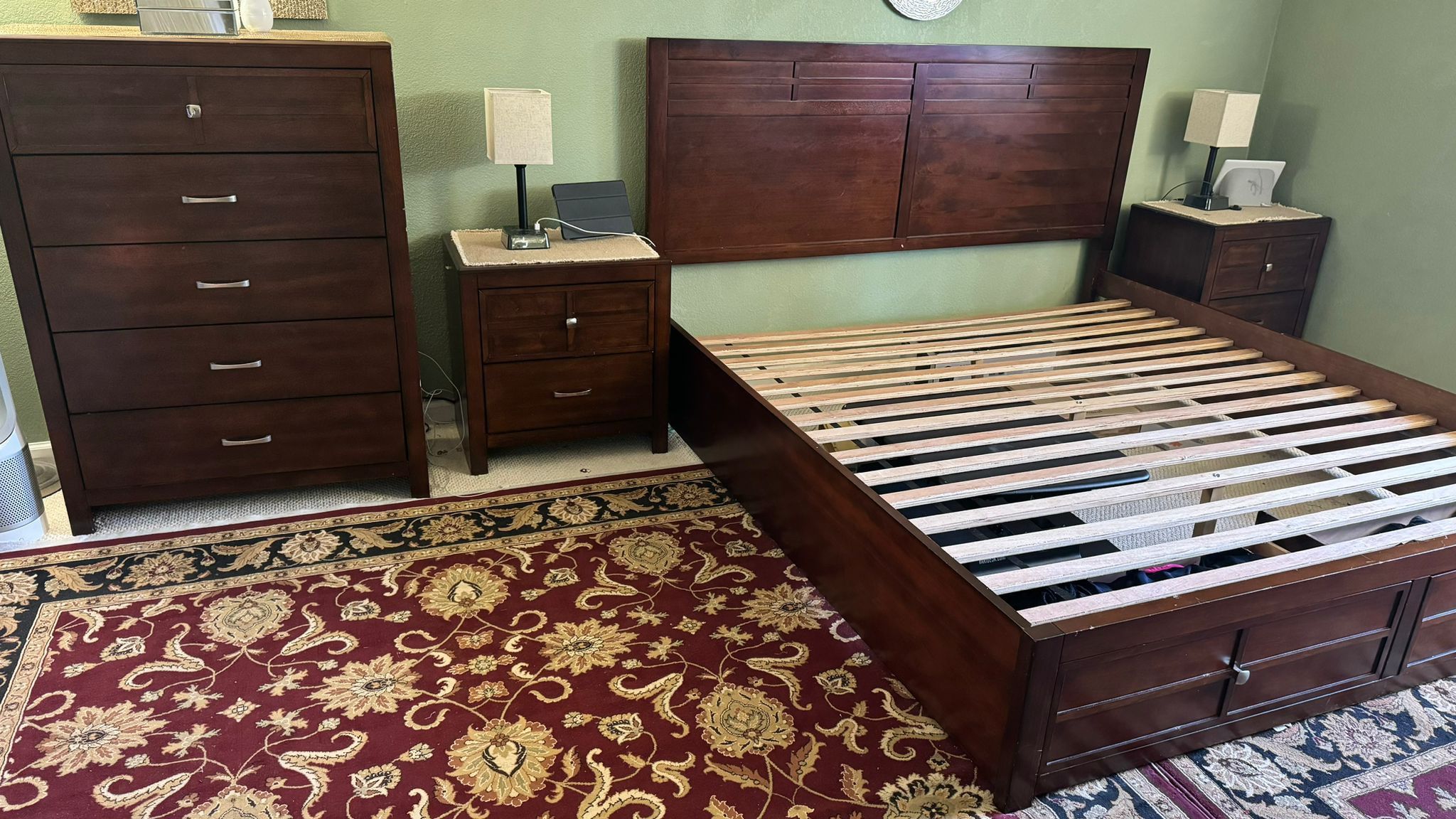 King Size bed, Chest And 2 Night Stand