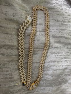 Iced out chain and bracelet