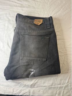 PD&C Men’s Gray Dark Wash Straight Leg Denim Jeans