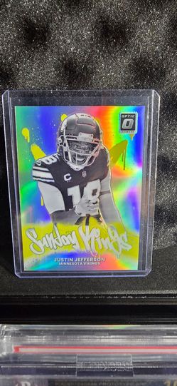 2025 Panini Donruss Optic Justin Jefferson Sunday Kings SP #1 Vikings