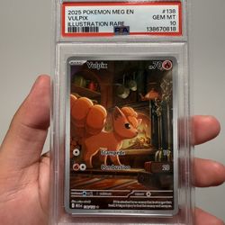 Pokemon PSA 10 Vulpix IR Mega Evolutions