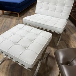 Barcelona chair and ottoman reproduction