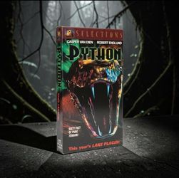 PYTHON (VHS, 2001) Robert Englund Casper Van Dien Horror Film Brand New Sealed. This is a 20th Century Fox VHS release of the 2000 horror film Python.