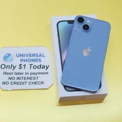 Apple IPhone 14 128gb  Unlocked, FREE Smartwach/ Headphones. Pay $1 Today Rest in payments. NO CREDIT NEEDED FINANCING