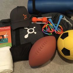 Orange theory gym bag and equipment