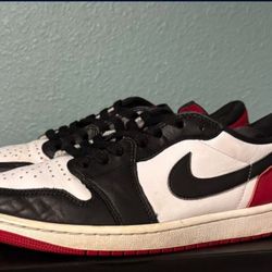 Jordan 1 Low Black Toe 2023 Size 10