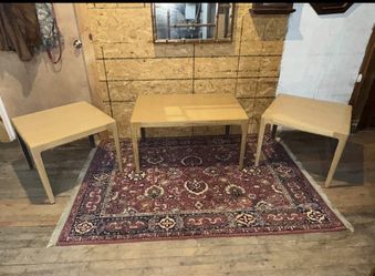 MCM 3 Pc Coffee Table And 2 End Tables By Steel case Coalesse (NIB)