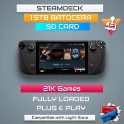 1.5TB Preloaded SD CARD for Steam Deck Batocera Build, Plug and Play
