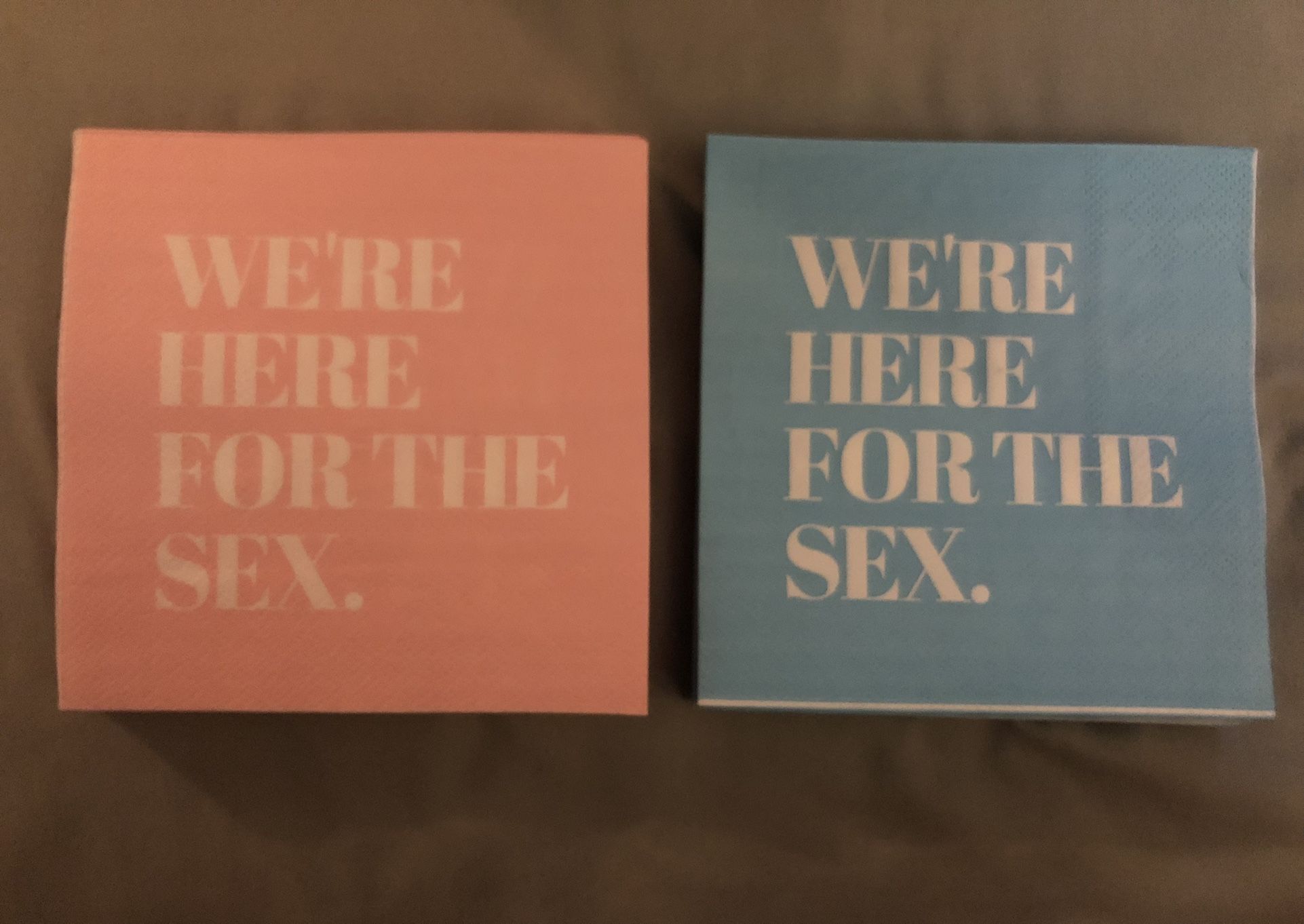 gender reveal napkins