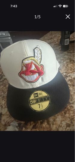 CHROME BLACK CLEVELAND INDIANS CHIEF WAHOO 1954 ALL STAR GAME NEW ERA FITTED HAT CAP