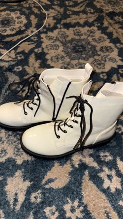 White platform Boot's
