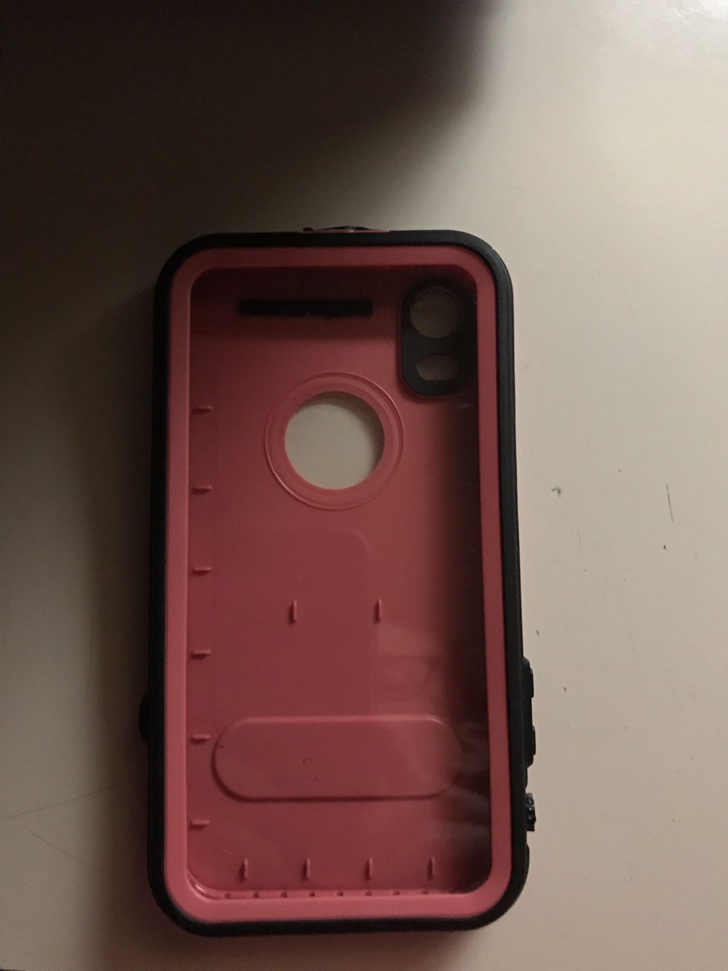 iPhone XR screen and dirt proof protection, stand up pink case