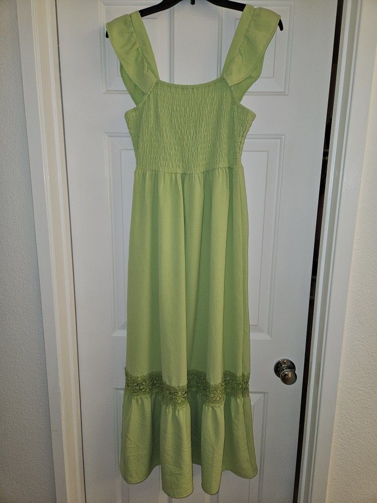 Lily Rose Green Ruffled Sundress